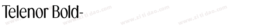 Telenor Bold字体转换